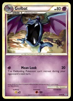 Golbat Unleashed Uncommon 30/95 2010 Pokemon TCG - Image 1