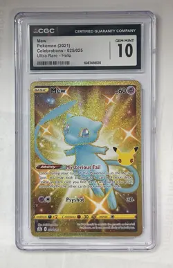 CGC 10 Mew 025/025 2021 Celebrations Ultra Rare Pokemon Card - Image 3