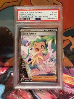 Pokemon TCG Lisia's Appeal Full Art Trainer Surging Sparks 246/191 PSA 10 - Image 1