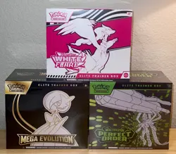 Pokemon Mega Evolution Elite Trainer Box, White Flare ETB, Perfect Order ETB NEW - Image 1
