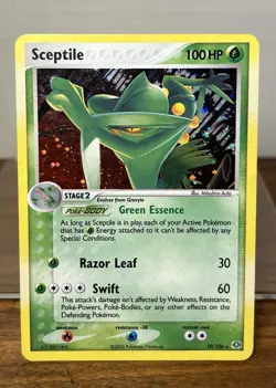 Pokemon TCG Emerald Sceptile 10/106 Holo Rare 100 HP Stage 2 English - Image 1