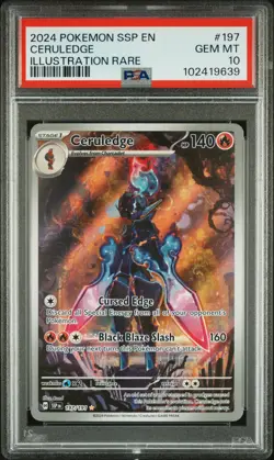 2024 Pokemon SSP EN-Surging Sparks Ceruledge Illustration Rare PSA 10 #197 - Image 1