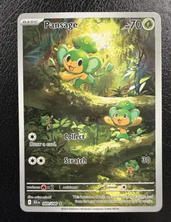 Pokemon TCG Pansage 089/086 SV: Black Bolt Illustration Rare Holo NM/LP - Image 1