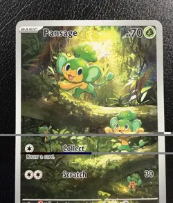 Pokemon TCG Pansage 089/086 SV: Black Bolt Illustration Rare Holo NM/LP - Image 2
