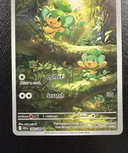 Pokemon TCG Pansage 089/086 SV: Black Bolt Illustration Rare Holo NM/LP - Image 3
