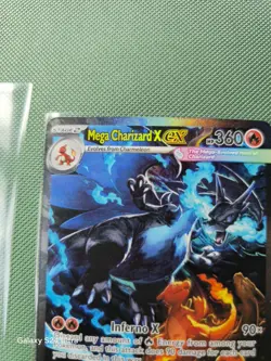 2025 Pokemon Mega Charizard X ex 125/094 Phantasmal Flames SIR Holo - Image 3