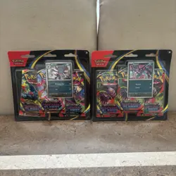 Pokemon TCG Phantasmal Flames Triple Blister Pack X2 Brand New & Sealed ✅ - Image 1