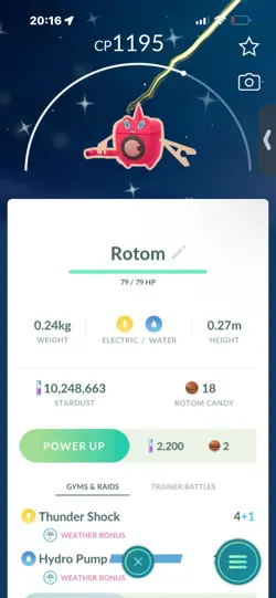 Pokemon Go Shiny Rotom - Image 1