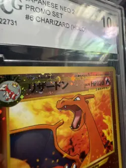 Beckett BCCG 10 Neo 2 double swirl Promo Set Charizard 006 Holo - POKEMON JPN - Image 4