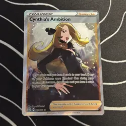 Cynthia's Ambition Pokemon TCG Brilliant Stars 169/172 Ultra Rare Full Art Holo - Image 1
