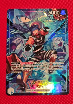 Bandai One Piece CCG Buggy Leader OP-16 OP16-041 5000 Alternate Art Holo - Image 1