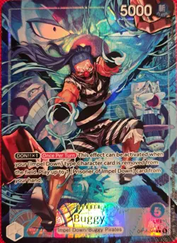 Bandai One Piece CCG Buggy Leader OP-16 OP16-041 5000 Alternate Art Holo - Image 2