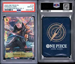 Roronoa Zoro (Illustration Box Vol.3) OP07-113 One Piece Promotion Cards PSA 10 - Image 3