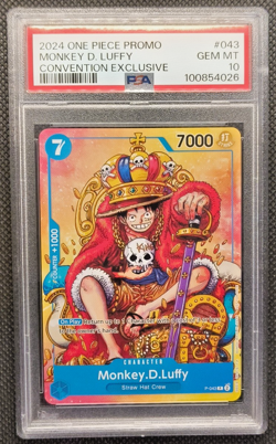 2024 One Piece P-043 - Monkey D. Luffy Convention Promo - PSA 10 - Image 1