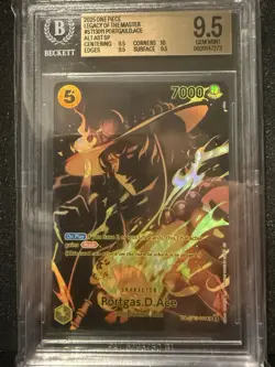 2025 One Piece Portgas D Ace SP Alt Art Legacy Of The Master BGS 9.5 - Image 1