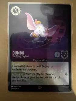 (Can’t Send USA) Disney Lorcana Dumbo The Flying elephant Foil Promo - Image 1