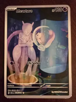 Mewtwo/Mew Holo Non TCG Fan Art Card - Image 1