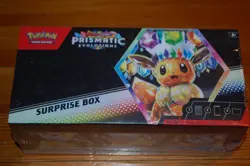 Prismatic Evolutions Surprise Box-Pokemon-4 Packs-1 Promo Card-Brand New - Image 1