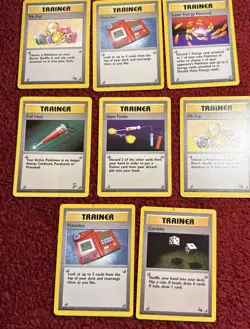 Pokemon Card Trainer 1999 Lot Pokedex Mr. Fuji Item Finder Full Heal Gambler - Image 1