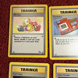 Pokemon Card Trainer 1999 Lot Pokedex Mr. Fuji Item Finder Full Heal Gambler - Image 2