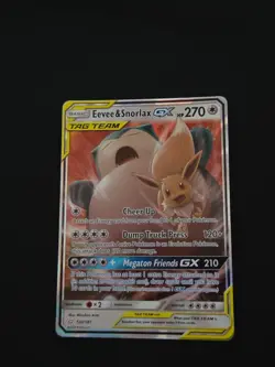 Eevee & Snorlax GX 120/181 Sm-Team Up Holo Pokemon Card - Image 1