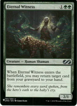 Eternal Witness 2018 MTG #163 Masters/Uncommon Ultimate Masters - Image 1