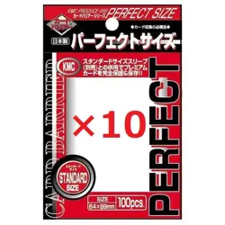 x10 KMC CARD 100 PERFECT FIT SIZE SOFT SLEEVES for MTG Pokemon 89x64mm NEW JP - Image 1