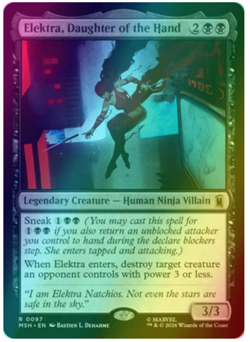 Elektra, Daughter of the Hand - Foil Marvel Super Heroes - Image 1