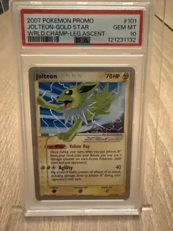 Jolteon Gold Star PSA 10 50 POP 101/108 World Champs Leg. Ascent🔥Pokemon Card - Image 1