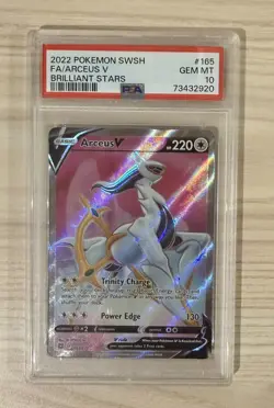 PSA 10 ARCEUS V #165 Full Art 2022 POKEMON TCG SWSH BRILLIANT STARS 165/172 GEM - Image 1