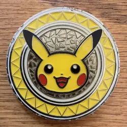 Pokemon Pikachu Metal Coin XY Premium Trainer's Collection 2017 Promo Authentic - Image 1