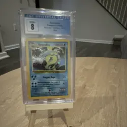 Pokemon TCG Base Set Unlimited Gyarados Holo Rare 6/102 CGC 8 1999 HP 100 - Image 1