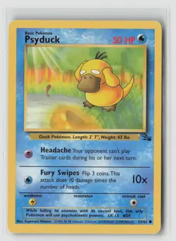 Psyduck #53/62 Fossil Common Pokemon TCG MP - Image 1