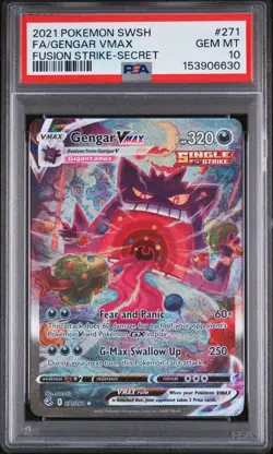 Sword & Shield Fusion Strike Gengar VMAX 271/264 Alternate Art PSA 10 - Image 1