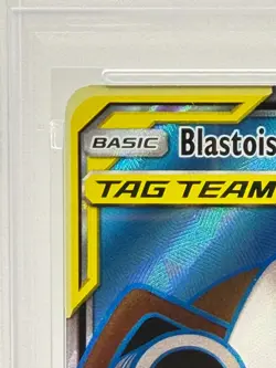 2019 Pokemon S&M Cosmic Eclipse TAG TEAM Blastoise & Piplup GX #214 | PSA 8 - Image 2