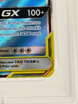 2019 Pokemon S&M Cosmic Eclipse TAG TEAM Blastoise & Piplup GX #214 | PSA 8 - Image 5