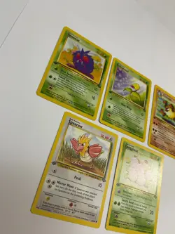 1st Edition Pokemon Jungle Lot Bellsprout Spearow Exeggcute Venonat Primeape - Image 4
