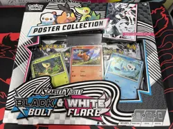 Pokemon S&V Unova Poster Collection Box - Black Bolt & White Flare SEALED NEW - Image 2