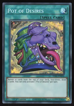 Pot of Desires - RA01-EN056 - Super Rare - 1st Edition Yugioh - Image 1