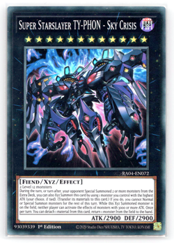 Super Starslayer TY-PHON - Sky Crisis - RA04-EN072 Super Rare 1st Edition Yugioh - Image 1