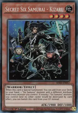 Yugioh Secret Six Samurai - Kizaru RA03-EN017 - Collector's Rare - Image 1