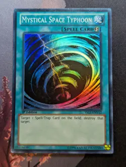 Yugioh! - Mystical Space Typhoon Holo YS13-ENV12 Super Rare 1st Edition - MP - Image 1