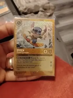 Stitch - Carefree Snowboarder 42 Disney Lorcana Sealed Promo Holo - Image 1