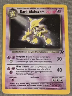 Pokemon TCG Dark Alakazam - Team Rocket Set 1/82 - Rare Holo Vintage Card - Image 1