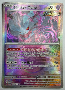 Pokemon Card Flutter Mane 043/131 Master Ball Holo Rare Prismatic Evolutions NM - Image 1