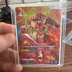 Unicorn Gundam (Unicorn Mode) Foil GD01-005 R+ NM Gundam TCG Card Game - Image 1