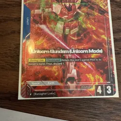 Unicorn Gundam (Unicorn Mode) Foil GD01-005 R+ NM Gundam TCG Card Game - Image 5