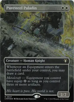 Puresteel Paladin (Borderless) - FOIL - R Commander Masters 627 - MTG - Image 1