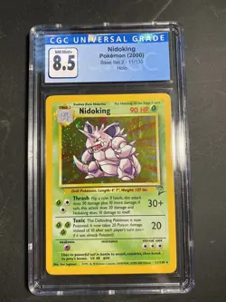 NIDOKING 11/130 Holo Foil Rare Base Set 2 Pokemon Card CGC 8.5 NM/MINT+ - Image 1