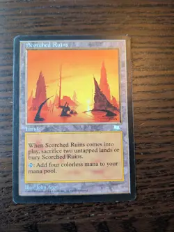MTG Magic The Gathering Scorched Ruins Weatherlight MP - Image 1